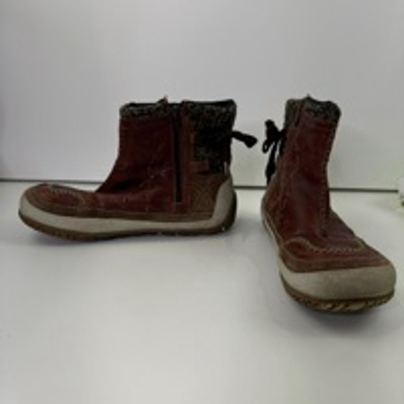 Merrell women's puffin mid chestnut leather winter boots  size 9 - Picture 3 of 12